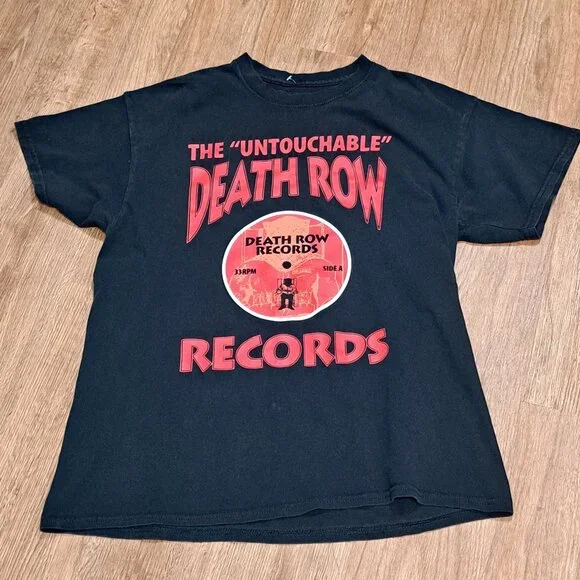 Untouchable Death Row Records Black Men's Tee Shirt Size Large - Picture 3 of 8